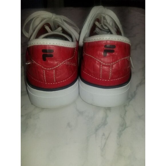 womens fila sneakers size 6.5 Red Synthetic  Material ‎ On The Outside. Rare! - Picture 9 of 12